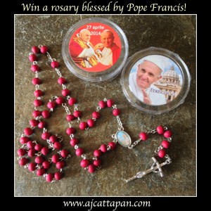 Rosary blessed by Pope Francis