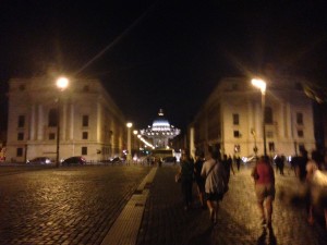 St. Peter's at night