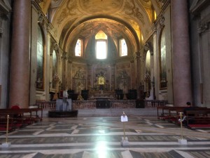 The main altar at Santa Maria degli Angeli