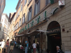 Giolitti's (small street, big sign)