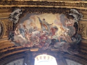 Mural on ceiling above St. Ignatius's tomb