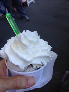 Don't let the whipped cream fool you. The gelato underneath wasn't nearly as good as the whipped cream itself.