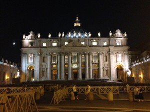 St. Peter's and the moon