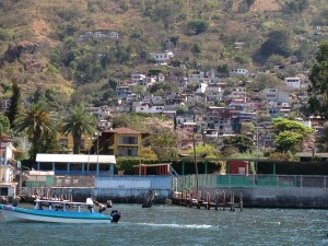 Some of the more typical Guatemalan homes on Lake Atitlan