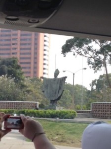 JP II statue in Guatemala City