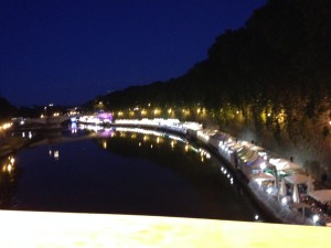 Tiber River at night