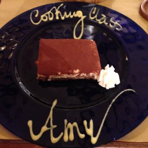 We each got a personalized dessert plate.
