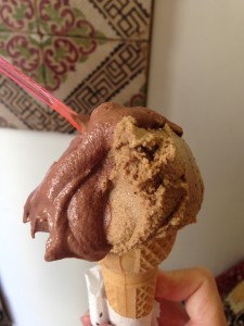 Chocolate and coffee gelato