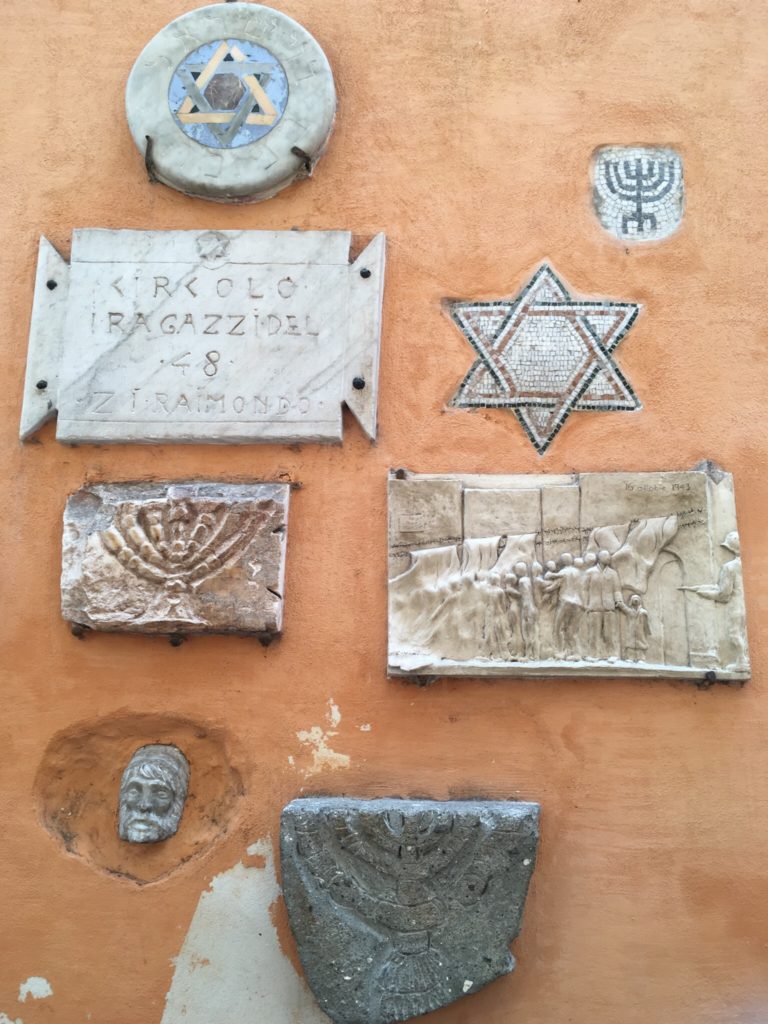 Markers for the Jews who were taking from the ghetto and killed during WWII.