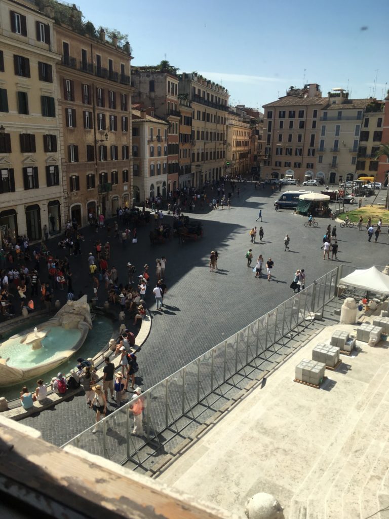 Keats spent a good amount of his last days looking at the Spanish Steps from this window in his bedroom.