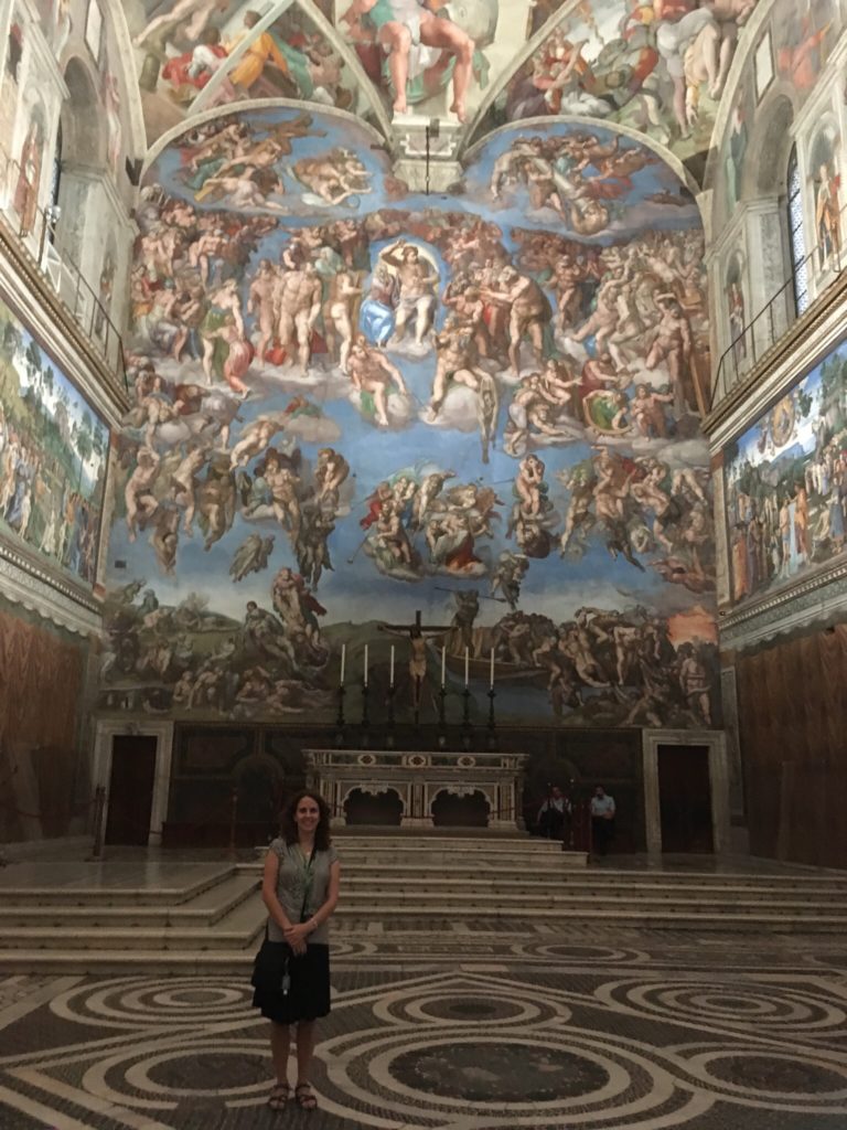Practically alone in the Sistine Chapel