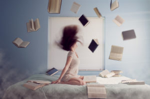 Don't bore your reader until she's tempted to throw her books up into the air.